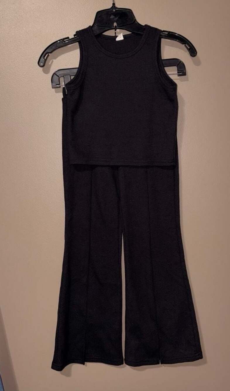 Girls 10/12 Crinkle Textured Pants & matching top